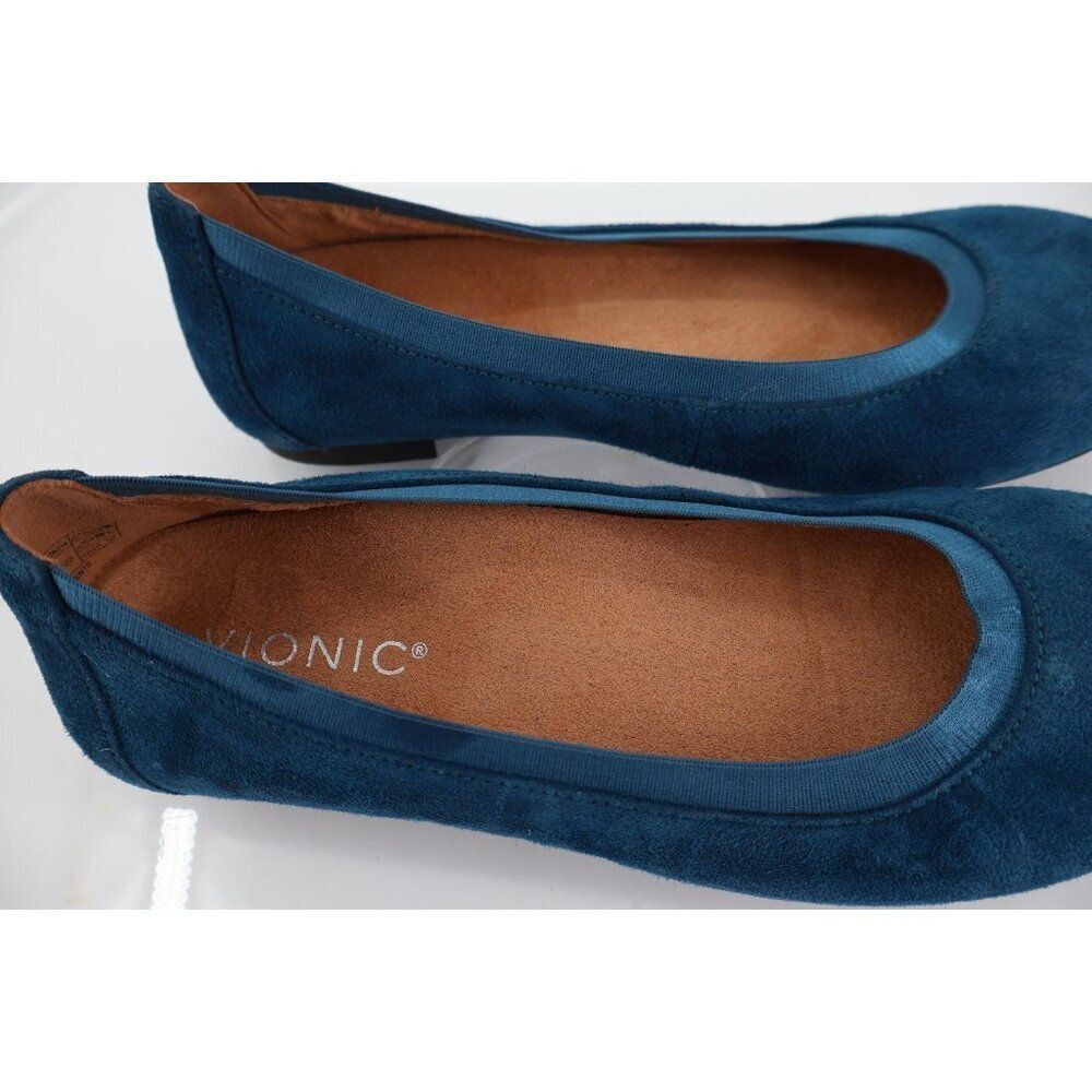 Vionic Anita Womens Ballet Flats Blue Suede Comfort Shoes Size 5 Orthotic - Picture 8 of 13